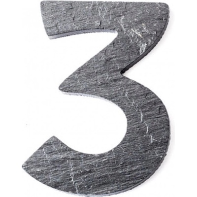 Ecokámen Číslice břidlicová - malá Typ: číslice 3 – Zboží Mobilmania