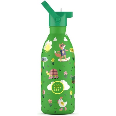 Dětská nerezová termolahev COOL BOTTLES Kids Rolling Skaters třívrstvá 500 ml