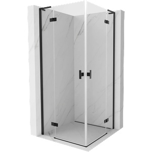 Mexen Mist-H L Duo сгъваема душ кабина 70 x 70 см, прозрачна, черна - 8A5L-070L-070P-70-00 (8A5L-070L-070P-70-00)