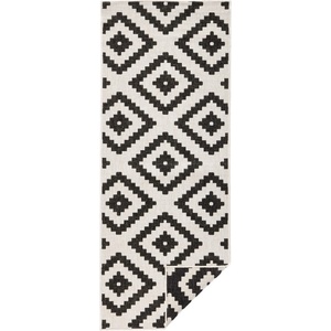 Hanse Home Черно-кремав килим за открито , 80 x 250 cm Malta - NORTHRUGS (103129-80x250)