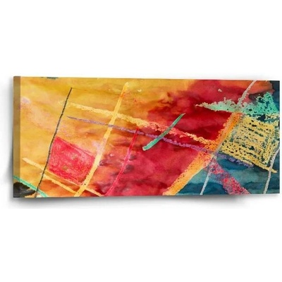 Sablio Obraz Barevné čáry - 110x50 cm