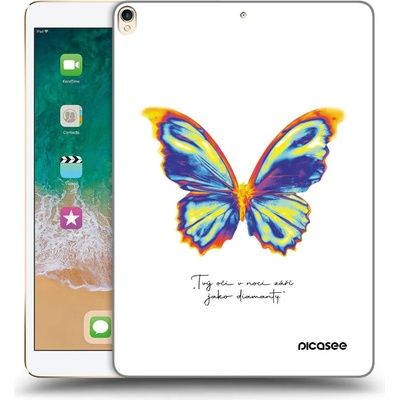Picasee silikónový obal Apple iPad 10.5 2017 2. gen Diamanty White prehľadný