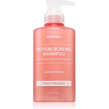KUNDAL Protein Bonding Care Shampoo подхранващ шампоан за суха и увредена коса с аромат Violet Muguet 500ml
