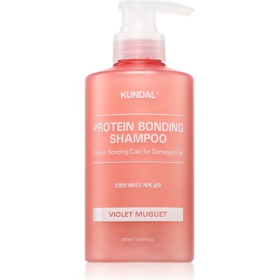 KUNDAL Protein Bonding Care Shampoo подхранващ шампоан за суха и увредена коса с аромат Violet Muguet 500ml