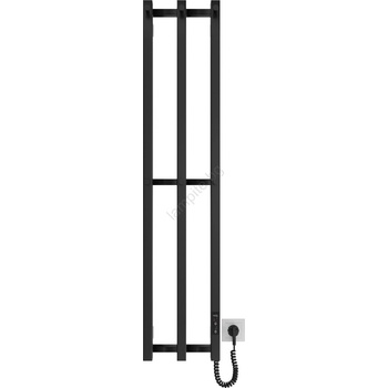 Mario Radiators Баня радиатор HF SLIM 110W/230V 117x25 см черен ъглов (MR0017)