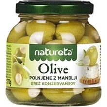 Natureta Zelené olivy plněné mandlemi 12 x 290 g