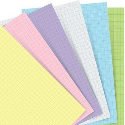 Filofax Poznámkový papír, čtverečkovaný, 6 barev náplň kapesních diářů A7