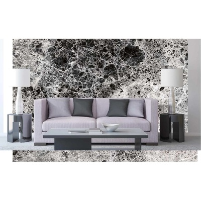 DIMEX ART Самозалепваща се флизелинова фототапета сив полиран мрамор 375 x 250 см
