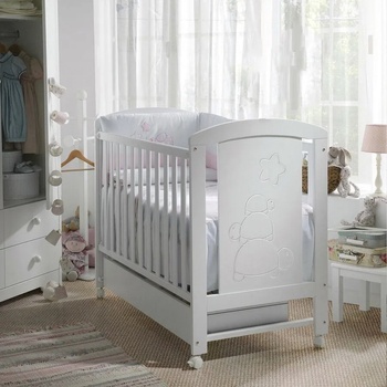 Image 1 of Micuna Дървено детско легло-кошара в бяло 120 х 60 см - Micuna