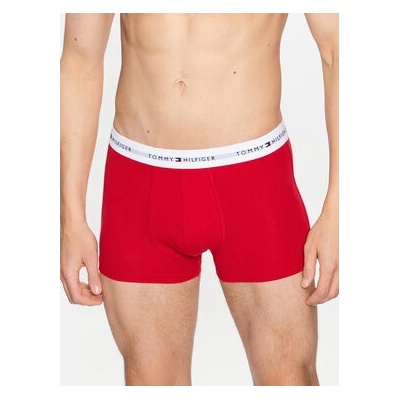 Tommy Hilfiger 3 Pack Trunks White/ Red/ Desert Sky