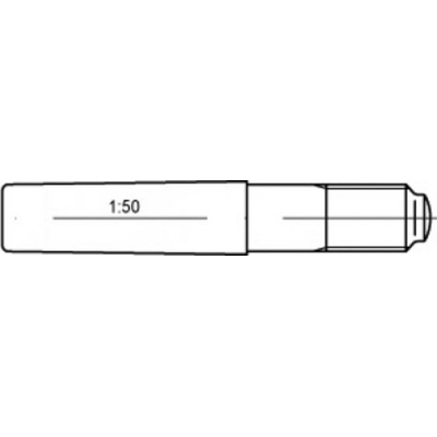 TOOLCRAFT TO-5437107 kužeľový kolík 13 mm ocel 10 ks