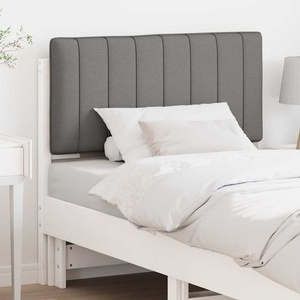 vidaXL Тапицирана табла Бяло и светло сиво 90 cm Солидно борово дърво (880202)