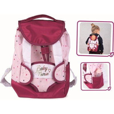 Batoh s klokankou pre 42 cm bábiku Violette Baby Nurse Smoby a s vreckom pre fľašku nastaviteľné ramienka