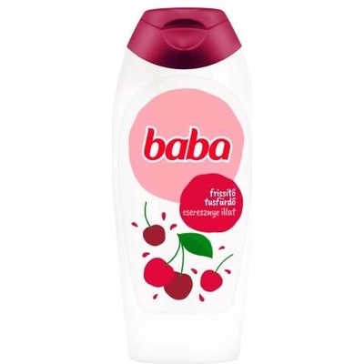 Baba Душ гел Baba Череша 400ml + Подарък книжка за занимания Baba Истории от Плюскане - на унгарски (Baba Pancsimesék Foglalkozató füzet) (8710908324079)