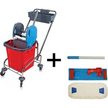 Uklidshop Úklidový vozík SINGLE 1 x 25 l + mop sestava FLIPPER MASTER 40 cm