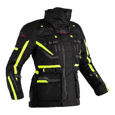Dámská nepromokavá bunda na motorku, cestovní enduro RST 2573 Pro Series Paragon 6 CE Ladies Textile Jacket Black / Flo Yellow