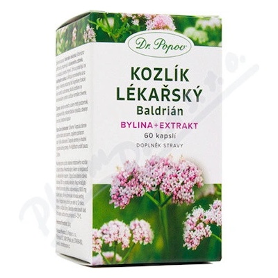 Dr.Popov Bylinné kapsle Kozlík lékařský 60 kapsúl