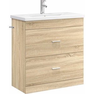 vidaXL Комплект мебели за баня Дъб сонома 81 x 40 x 84, 5 см (3404376)