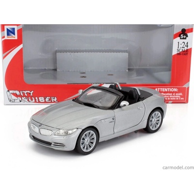 Newray BMW Z4 Spider Cabriolet Open 2009 Silver 1:24