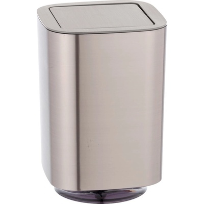 Wenko Plastový odpadkový kôš v lesklej striebornej farbe 5,5 l Auron