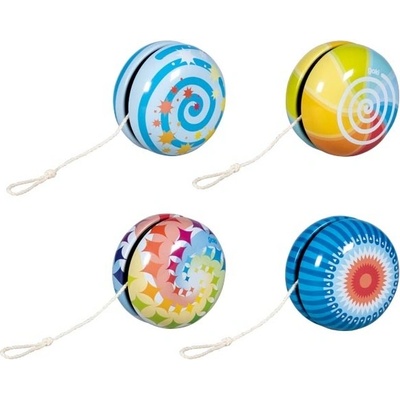 Goki Plechové jojo spirála žlutá