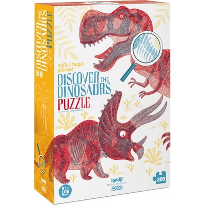 Londji Objev dinosaury + kouzelná lupa 200 dílků
