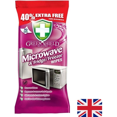 Green Shield Microwave & Fridge vlhčené ubrousky na mikrovlnné trouby 50 ks