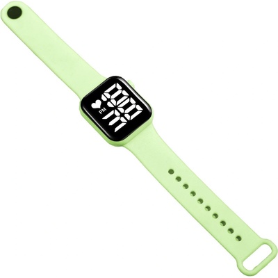 NUBLO Детски часовник NUBLO Watch Series 9, LED дисплей, Силиконова каишка, Водоустойчив, Зелен (AS9-GREEN)