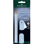 Faber-Castell Моливи 2 броя Sparkle II Light Blue B с гума и острилка