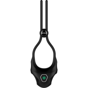 Image 1 of Nexus Forge Vibrating Adjustable Lasso Silicone Cock Ring Black