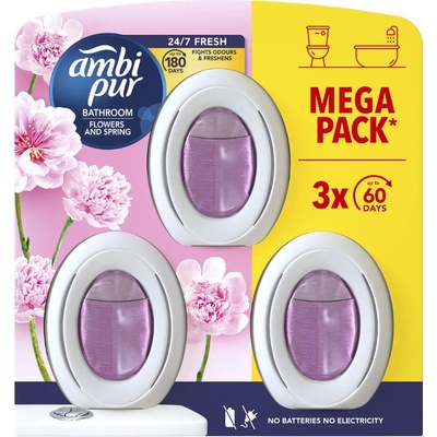 Ambi Pur Bathroom Flowers and Spring 3 × 24 ml