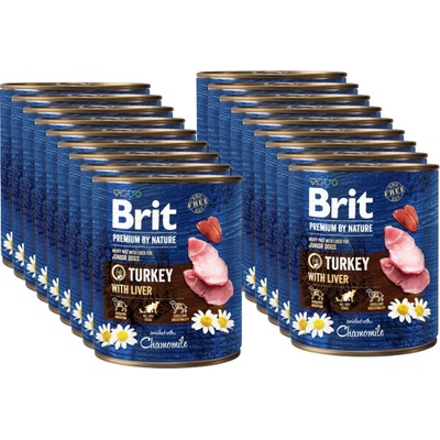 Brit Premium by Nature Adult Turkey With Liver 18 x 800 g