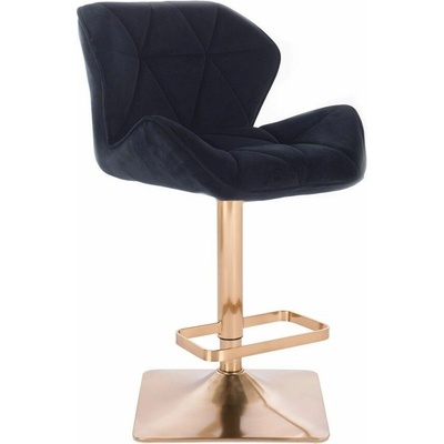 LuxuryForm Design Milano Velur na zlatej hranatej podstave čierna
