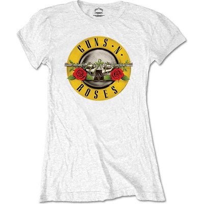 Guns N’ Roses tričko Classic Bullet Logo Biela