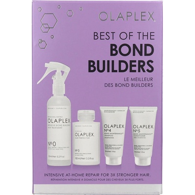 Olaplex Best of Bond Builders péče č. 0 155 ml + vlasová kůra č. 3 100 ml + šampon č. 4 30 ml + kondicionér č. 5 30 ml darčeková sada