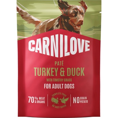 Carnilove Paté pro dospělé psy krůta a kachna s bojínkem lučním 300 g