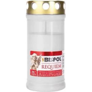 BISPOL Гробни свещи Bispol, пластмасови, бели, 50lg, 220g