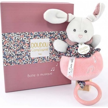 Doudou Doudou et Compagnie Paris králik hrajúci melódiu ružový 20 cm