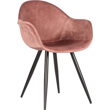 LABEL51 Светлорозови кадифени трапезни столове в комплект от 2 броя Forli - LABEL51 (18063886)