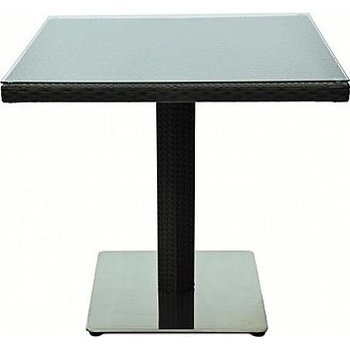 Záhradný ratanový stôl GINA 80x80 cm (hnedá)