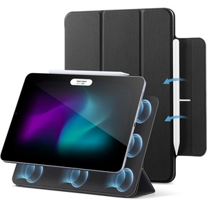 ESR IPAD Air 13 (2025) ESR REBOUND MAGNET калъф с кожен ефект, активен FLIP, държач за моливи, BLACK GP-158501 (GP-158501)
