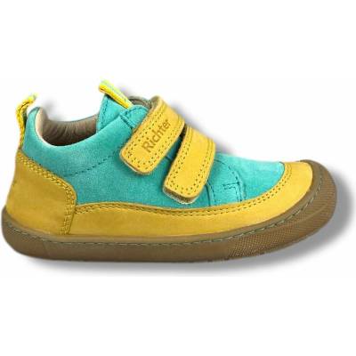 Richter dětská celoroční kožená obuv tykysovo-žluté
