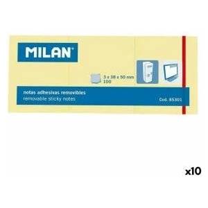 MILAN Sticky Notes Milan 3 in 1 Yellow 10Units 38 x 50 mm