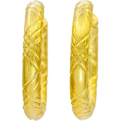 BRUNOshop.cz Náušnice KROUŽKY CROSS gold S4468