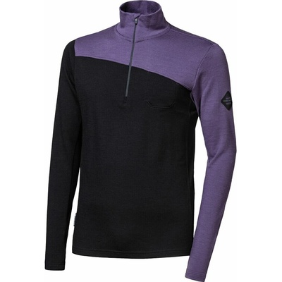 Sensor Merino Extreme Up mikina dl.rukáv zip černá/grape purple
