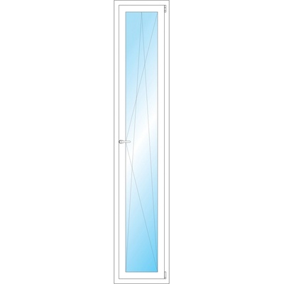 OKNA HNED Plastové okno 46x235 cm bílé otevíravé a sklopné pravé