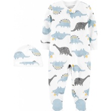 Carter's Set 2dielny overal na zips Sleep&Plays čiapka Clouds neutrál LBB PRE