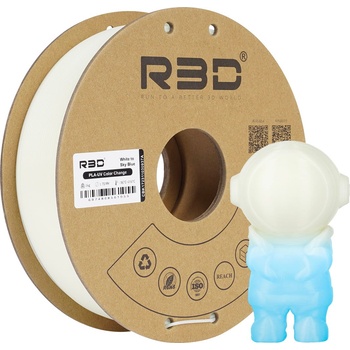 R3D PLA UV Color Change White to Sky Blue - 1, 75 mm / 1000 g (R3DA101LC)