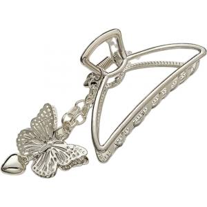 HARAHU Щипка за коса Butterfly - Сребърна / Тип2 KP30425