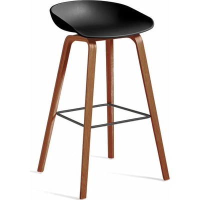 HAY AAS 32 High lacquered walnut veneer + black